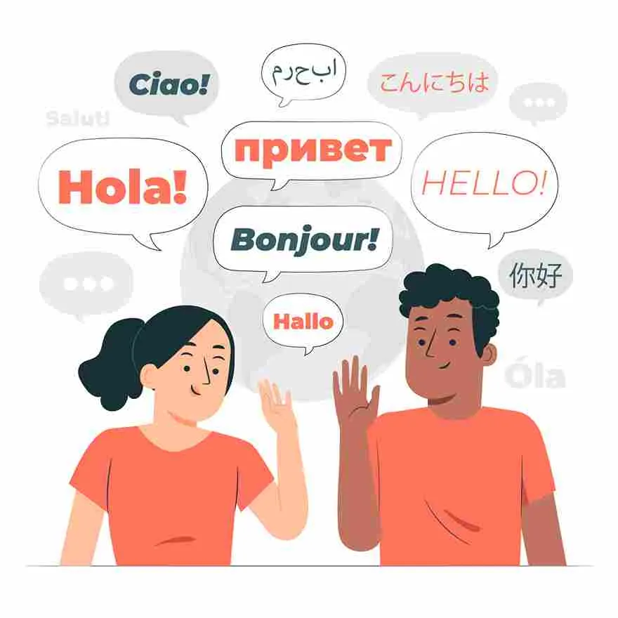 Language Learning Illustration